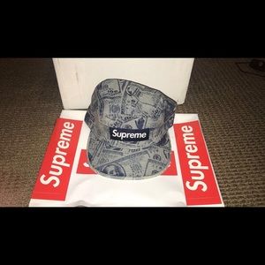Supreme 100 Dollar Bill Camp Hat